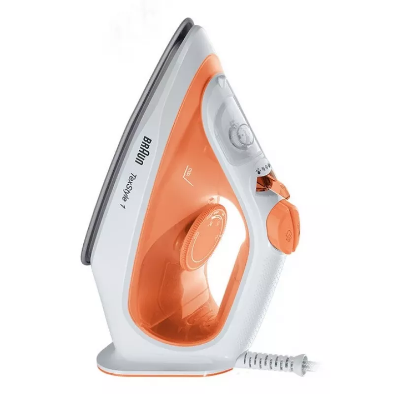 Braun TexStyle 1 SI1009OR Żelazko parowe Nieprzywierająca stopa 1900 W Pomarańczowy, Biały