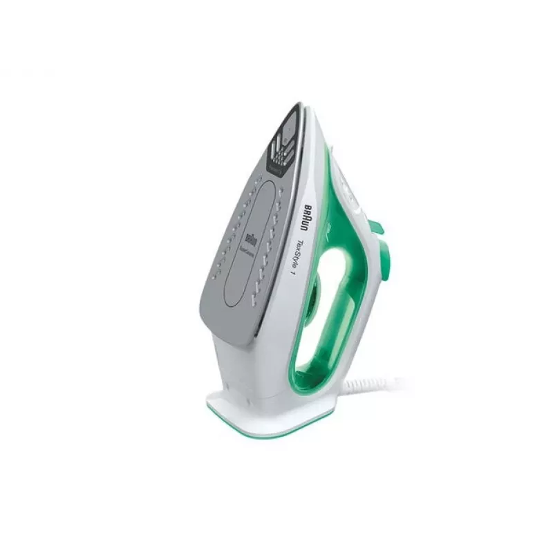 Braun TexStyle 1 SI 1040 GR Żelazko parowe Ceramiczna stopa 2000 W Zielony, Biały