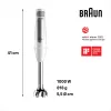 Braun MultiQuick 7 MQ7035IWH blender ręczny 0,6 l 1000 W stal nierdzewna, biały