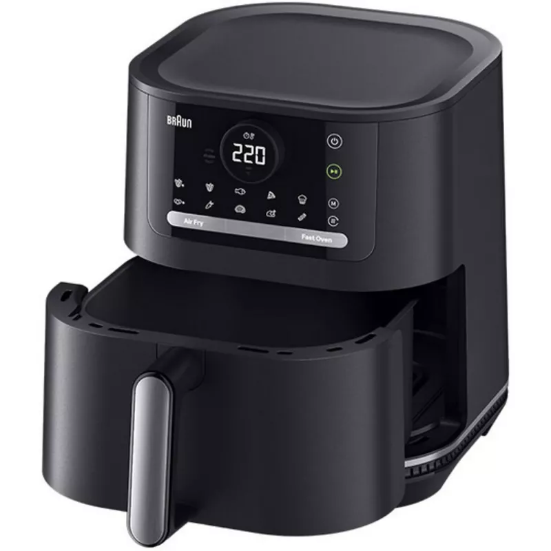 Braun HF5050 Pojedyncza 5,7 l Wolnostojąca 2000 W Frytkownica powietrzna Czarny, Szary