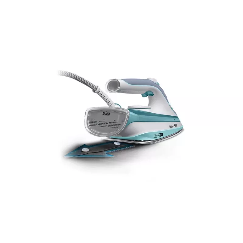 Braun TexStyle 3 SI 5017 GR Żelazko parowe Ceramiczna stopa 2700 W Szary, Turkusowy, Biały