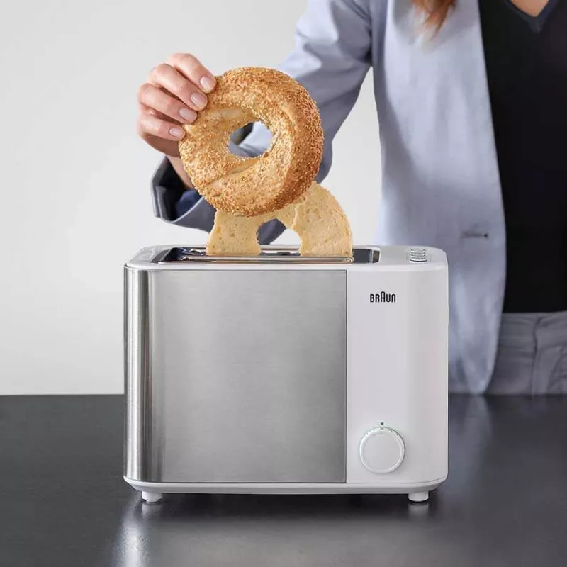Braun GRILLE-PAIN HT5015WH 13 2 kromki 1000 W Szary, Biały