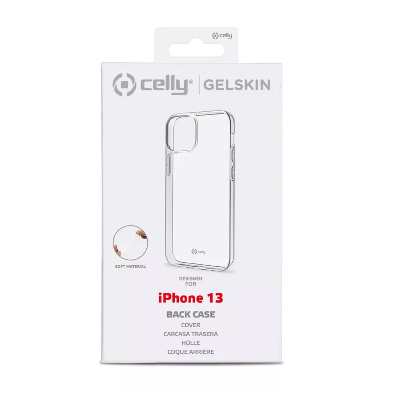 Celly GELSKIN Apple iPhone 13, Cover, Apple, iPhone 13, 15.5 cm (6.1 inch), Transparent