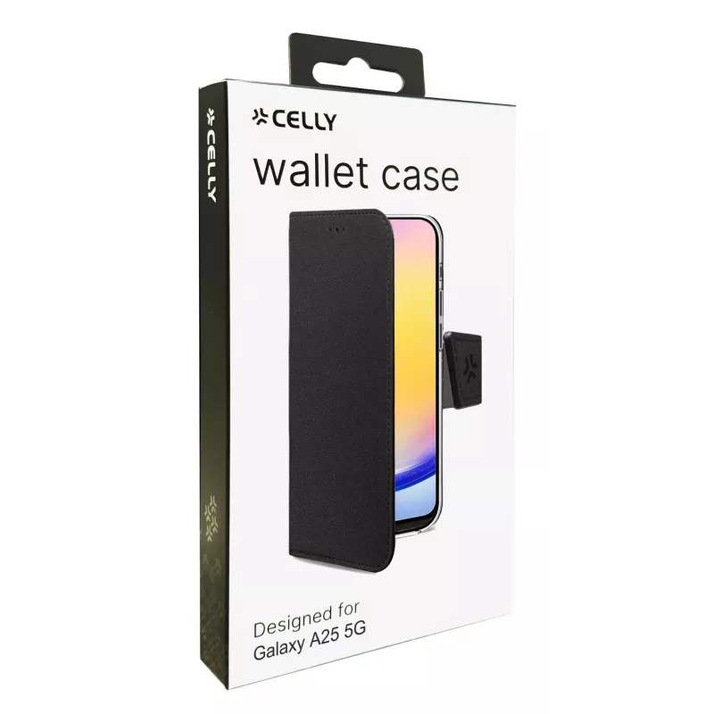 Celly WALLY etui na telefon komórkowy 16,5 cm (6,5 cala) Etui typu portfel Czarny