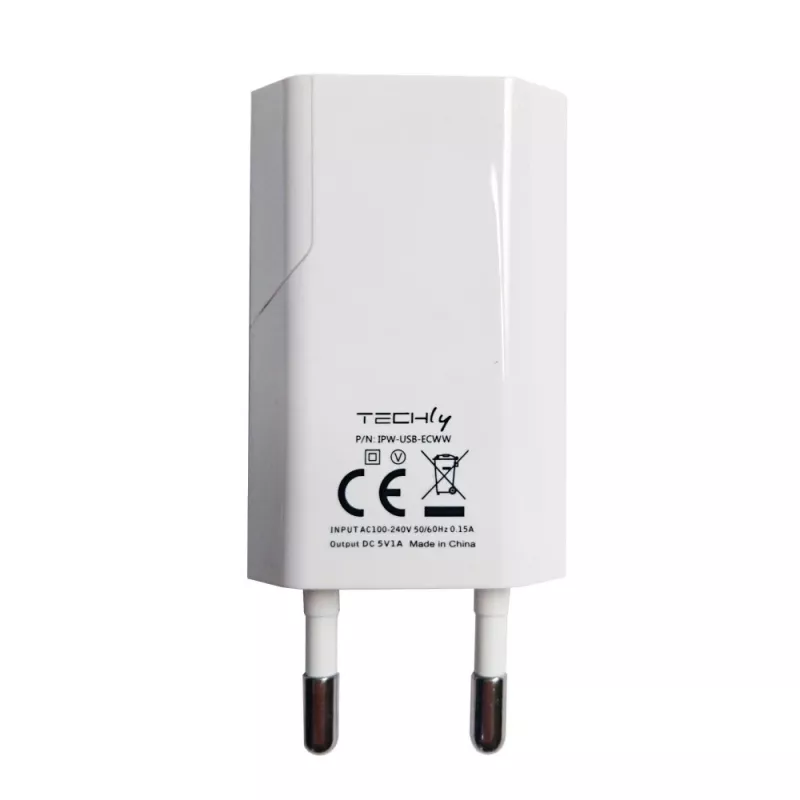 Techly IPW-USB-ECWW ładowarka do urządzeń mobilnych Uniwersalna Biały AC Do użytku wewnętrznego