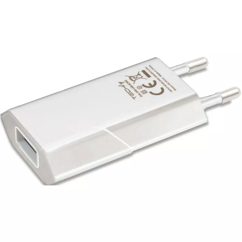 Techly IPW-USB-ECWW ładowarka do urządzeń mobilnych Uniwersalna Biały AC Do użytku wewnętrznego