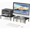 Podstawka pod monitor/laptop Techly, czarna, wolnostojąca, 20 kg, regulacja wysokości, czarna