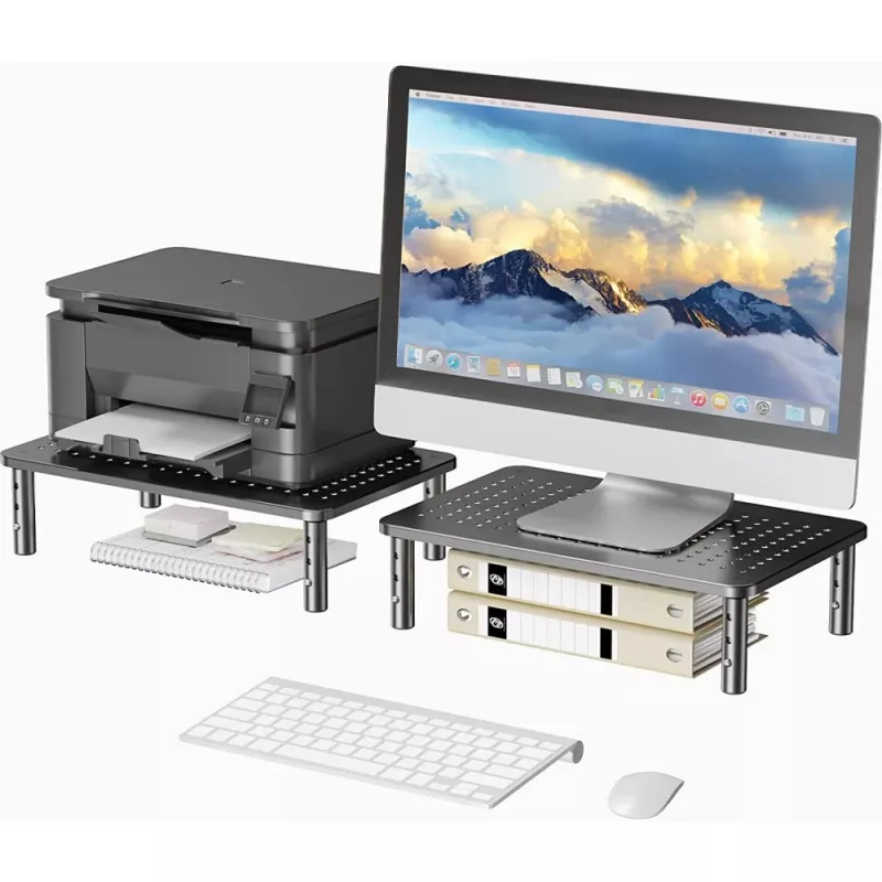 Podstawka pod monitor/laptop Techly, czarna, wolnostojąca, 20 kg, regulacja wysokości, czarna