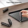 Podstawka pod monitor/laptop Techly, czarna, wolnostojąca, 20 kg, regulacja wysokości, czarna