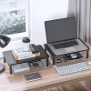 Podstawka pod monitor/laptop Techly, czarna, wolnostojąca, 20 kg, regulacja wysokości, czarna