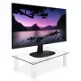 Techly Glass Stand for Monitor / Laptop, Freestanding, 20 kg, 33 cm (13 inch), 81.3 cm (32 inch), Height adjustment, Transparent