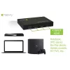 Techly HDMI 4x1 Multi-viewer z bezszwowym przełącznikiem, HDMI, Metal, Czarny, 60 Hz, 1080p, 2.25 Gbit/s