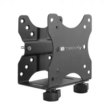 Regulowany uchwyt pod biurko do jednostki centralnej Techly, 5 kg, 75 x 75 mm, 100 x 100 mm, czarny