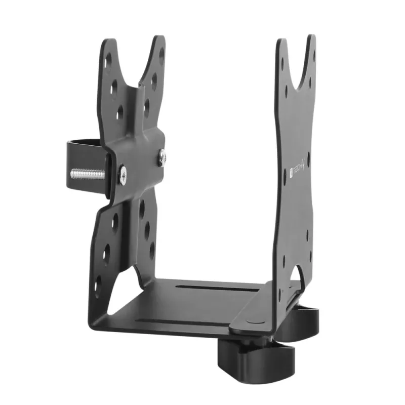 Regulowany uchwyt pod biurko do jednostki centralnej Techly, 5 kg, 75 x 75 mm, 100 x 100 mm, czarny