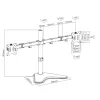 Techly ICA-LCD 2524 uchwyt / stojak do monitora 81,3 cm (32 cale) Biurkowy Czarny