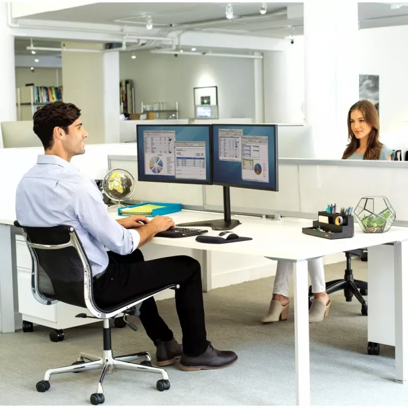 Techly ICA-LCD 2524 uchwyt / stojak do monitora 81,3 cm (32 cale) Biurkowy Czarny