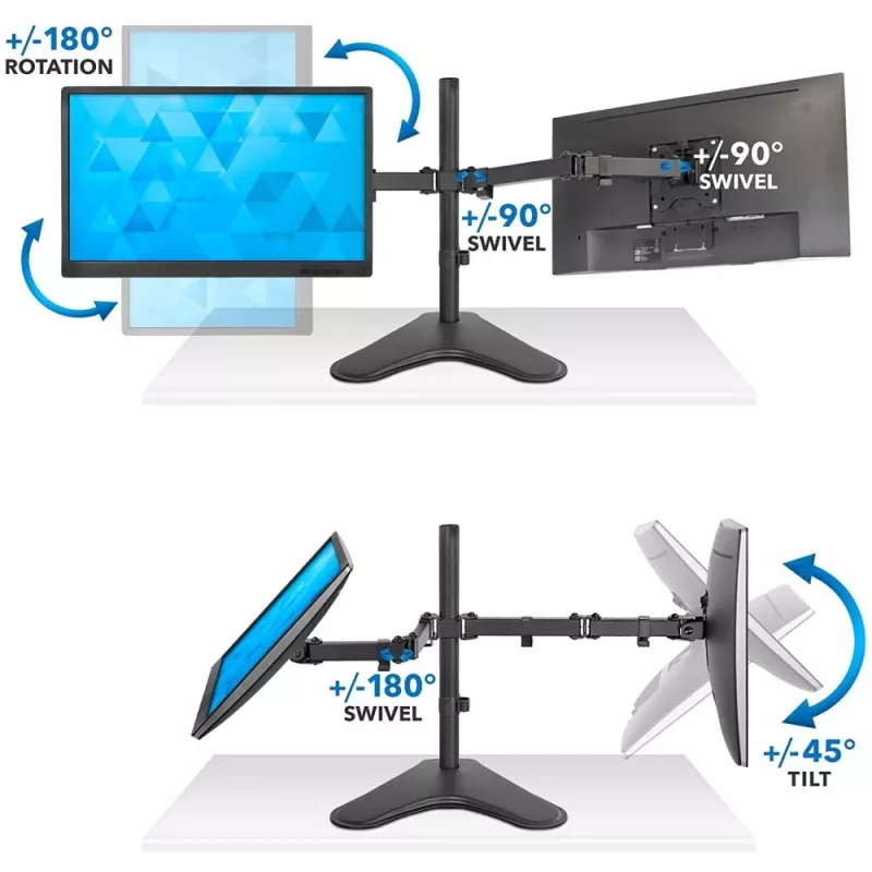 Techly ICA-LCD 2524 uchwyt / stojak do monitora 81,3 cm (32 cale) Biurkowy Czarny