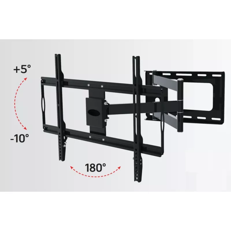 Techly cienki Wall Mount for 32-70 inch LCD LED TV Czarny, 81,3 cm (32 cale), 177,8 cm (70 cali), 45 kg, 600 x 400 mm, -10 - 5°, Czarny