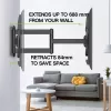 Techly cienki Wall Mount for 32-70 inch LCD LED TV Czarny, 81,3 cm (32 cale), 177,8 cm (70 cali), 45 kg, 600 x 400 mm, -10 - 5°, Czarny