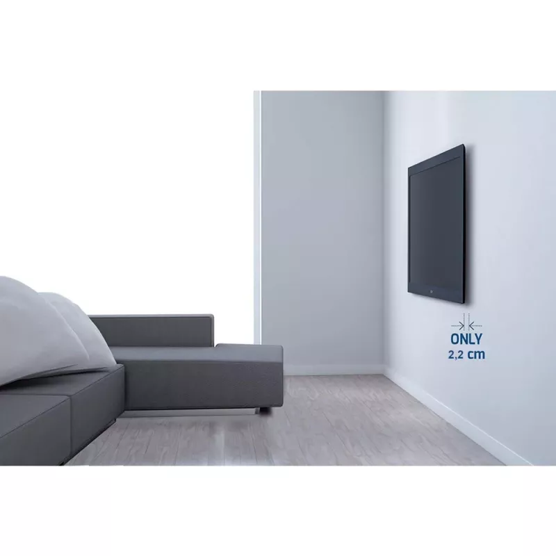 Techly cienki Wall Bracket dla telewizorów OLED 32-65 cali Czarny, 81.3 cm (32 cale), 165.1 cm (65 cali), 30 kg, 100 x 100 mm, 400 x 200 mm, Czarny