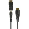 Techly HDMI A/A Micro HDMI AOC kabel światłowodowy 4K 10m, 10 m, HDMI typ A (standardowy), HDMI typ D (Micro), 3D, 18 Gbit/s, Czarny
