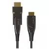 Techly HDMI A/A Micro HDMI AOC kabel światłowodowy 4K 10m, 10 m, HDMI typ A (standardowy), HDMI typ D (Micro), 3D, 18 Gbit/s, Czarny
