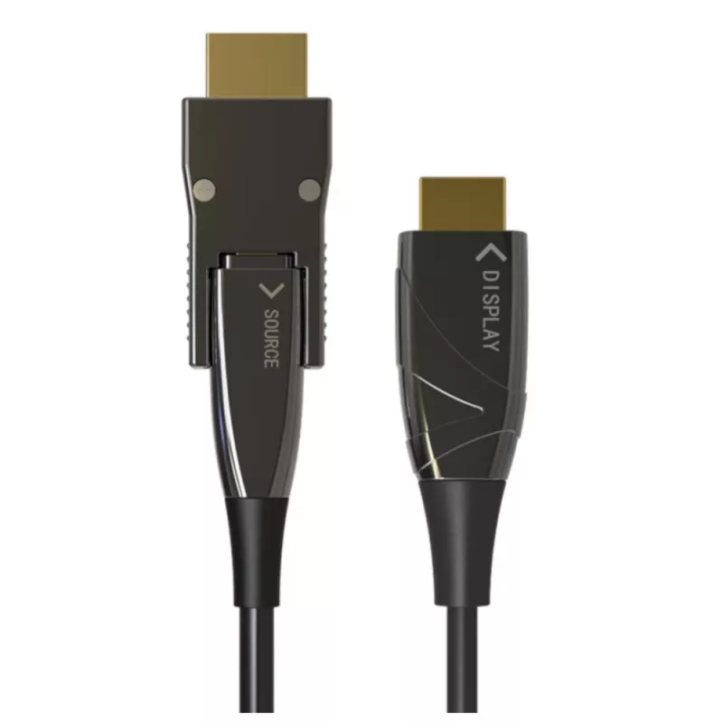 Techly HDMI A/A Micro HDMI AOC kabel światłowodowy 4K 10m, 10 m, HDMI typ A (standardowy), HDMI typ D (Micro), 3D, 18 Gbit/s, Czarny