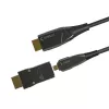 Techly HDMI A/A Micro HDMI AOC Kabel światłowodowy 4K 50m, 50 m, HDMI Typ A (Standard), HDMI Typ D (Micro), 3D, 18 Gbit/s, Czarny