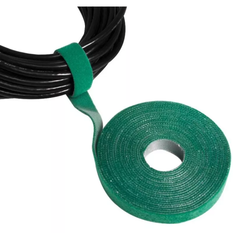 Rolka rzepu Techly do zarządzania kablami, długość 10 m, szerokość 20 mm, czarna