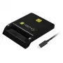 Techly Compact Smart Card Reader/Writer USB-C™ biały, USB 2.0, 1.5 m, Czarny, 102 g