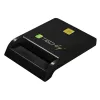 Techly Compact Smart Card Reader/Writer USB-C™ biały, USB 2.0, 1.5 m, Czarny, 102 g
