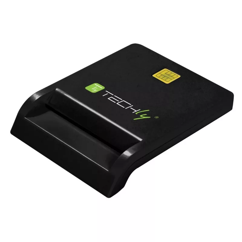 Techly Compact Smart Card Reader/Writer USB-C™ biały, USB 2.0, 1.5 m, Czarny, 102 g