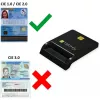Techly Compact Smart Card Reader/Writer USB-C™ biały, USB 2.0, 1.5 m, Czarny, 102 g