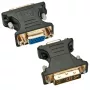 Techly Adapter DVI-Męski/VGA-Żeński Analogowy Wideo Czarny, DVI-A, VGA, Czarny