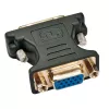 Techly Adapter DVI-Męski/VGA-Żeński Analogowy Wideo Czarny, DVI-A, VGA, Czarny