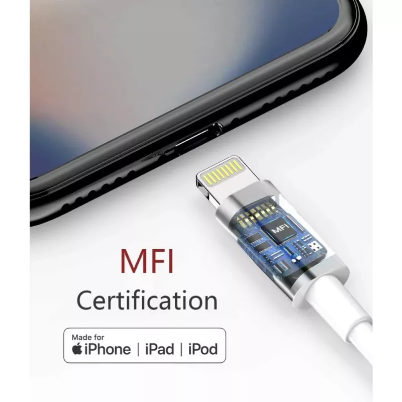 Kabel do ładowania i synchronizacji Techly USB-C do Lightning 1 m biały