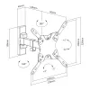 Techly ICA-PLB-400STY 106.7 cm (42 cale) Czarny