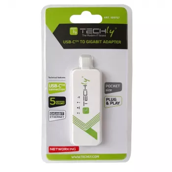 Techly IADAP USB31-ETGIGA3 karta sieciowa Ethernet 5000 Mbit/s