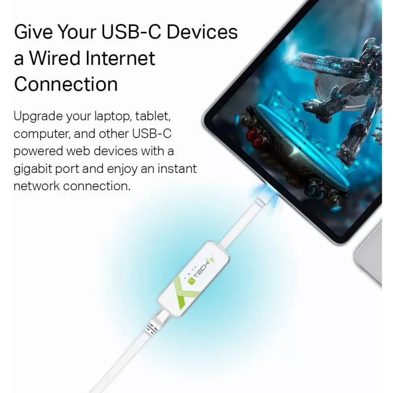 Techly IADAP USB31-ETGIGA3 karta sieciowa Ethernet 5000 Mbit/s
