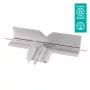 Dataflex Addit ochronnik kabli - złącze T 462, Ochronnik kabli, Srebrny, Aluminium, 500 kg, 2 cm, 260 mm