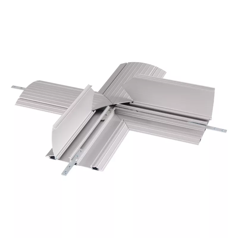 Dataflex Addit ochraniacz na kable - połączenie krzyżowe 472, Ochraniacz na kable, Srebrny, Aluminium, 500 kg, 2 cm, 260 mm