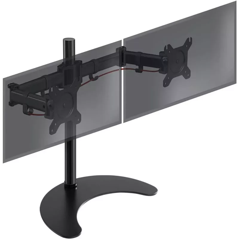 Techly Podstawa biurkowa do 2 monitorów 13-27 cali z podstawą wys. 400m ICA-LCD 3410 68,6 cm (27 cali) Czarny