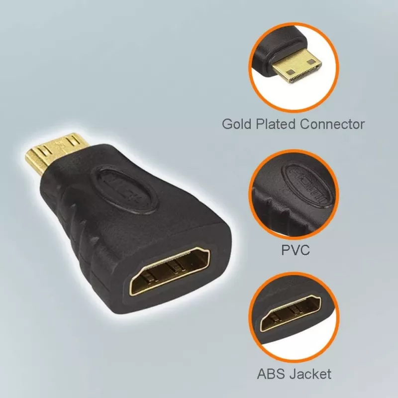 Adapter Techly HDMI na Mini HDMI Typu C Żeński/Męski IADAP HDMI-MC, Mini HDMI, HDMI, Czarny