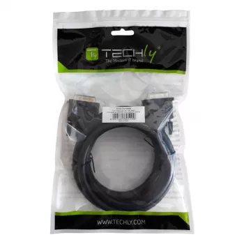 Kabel monitorowy Techly DVI analogowo-cyfrowy M / M Dual Link 1.8 m (DVI-I) ICOC DVI-8900