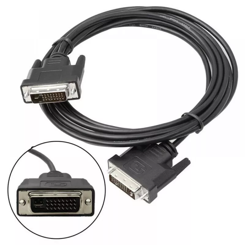 Kabel monitorowy Techly DVI analogowo-cyfrowy M / M Dual Link 1.8 m (DVI-I) ICOC DVI-8900