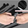 Techly ISWT-14235-BK Opaski zaciskowe nylonowe, 142 x 3,5 mm, 100 szt., czarne