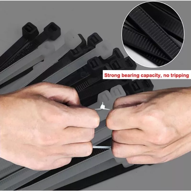 Techly ISWT-14235-BK Opaski zaciskowe nylonowe, 142 x 3,5 mm, 100 szt., czarne