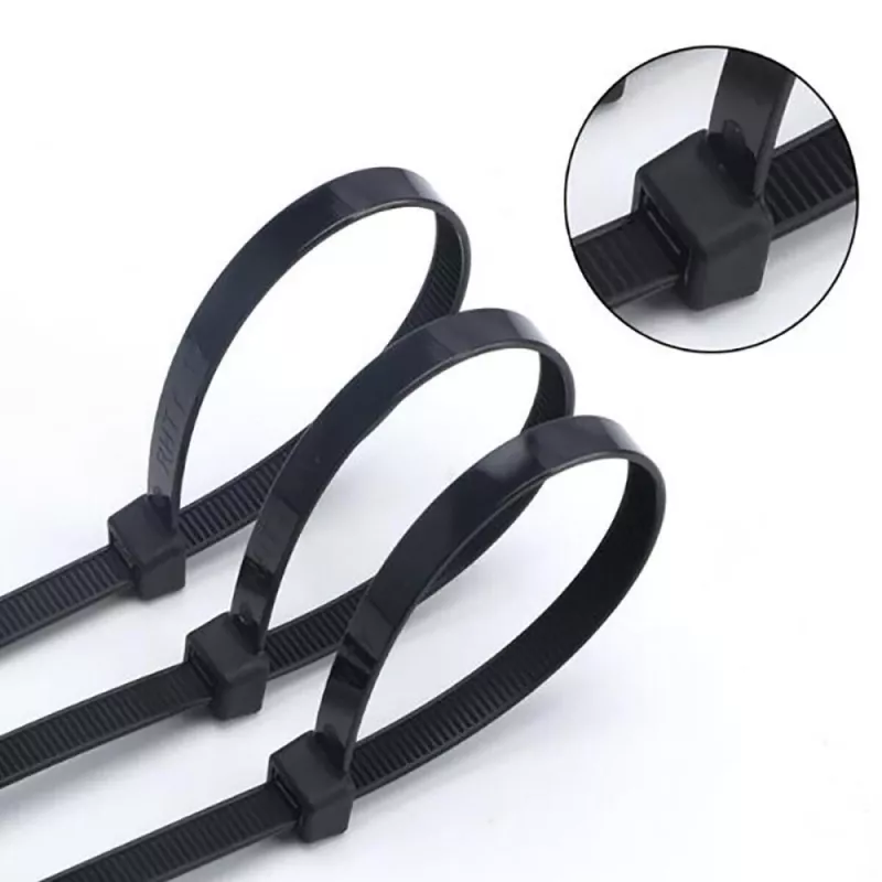 Techly Opaska Zaciskowa Nylonowa Płaska 280x4,8 mm 100 szt. Czarna ISWT-28048-BK