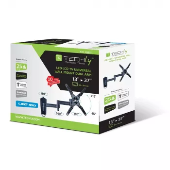 Techly 13-37 LED TV LCD uchwyt ścienny uchylny 3 przeguby czarny ICA-LCD 2102