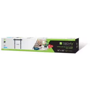 Techly Uchwyt ścienny stały UltraSlim LED TV LCD 23-55 cali Czarny ICA-PLB 140M